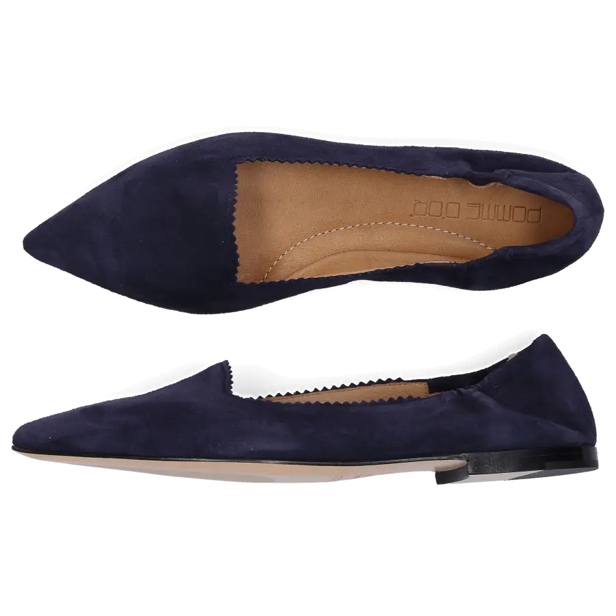 Pomme D`OR - Ballerinas 1726E Veloursleder blau - blau