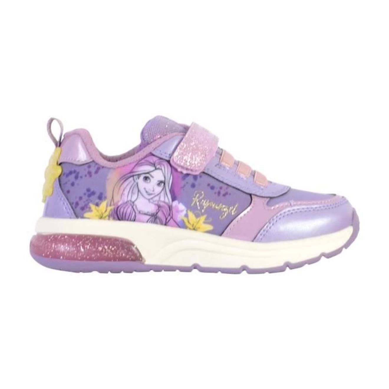Basket Cuir Enfant Geox Spaceclub violet