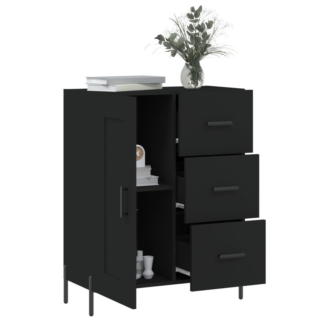 vidaXL Sideboard Sideboard Schwarz 69,5x34x90 cm Holzwerkstoff (1 St)
