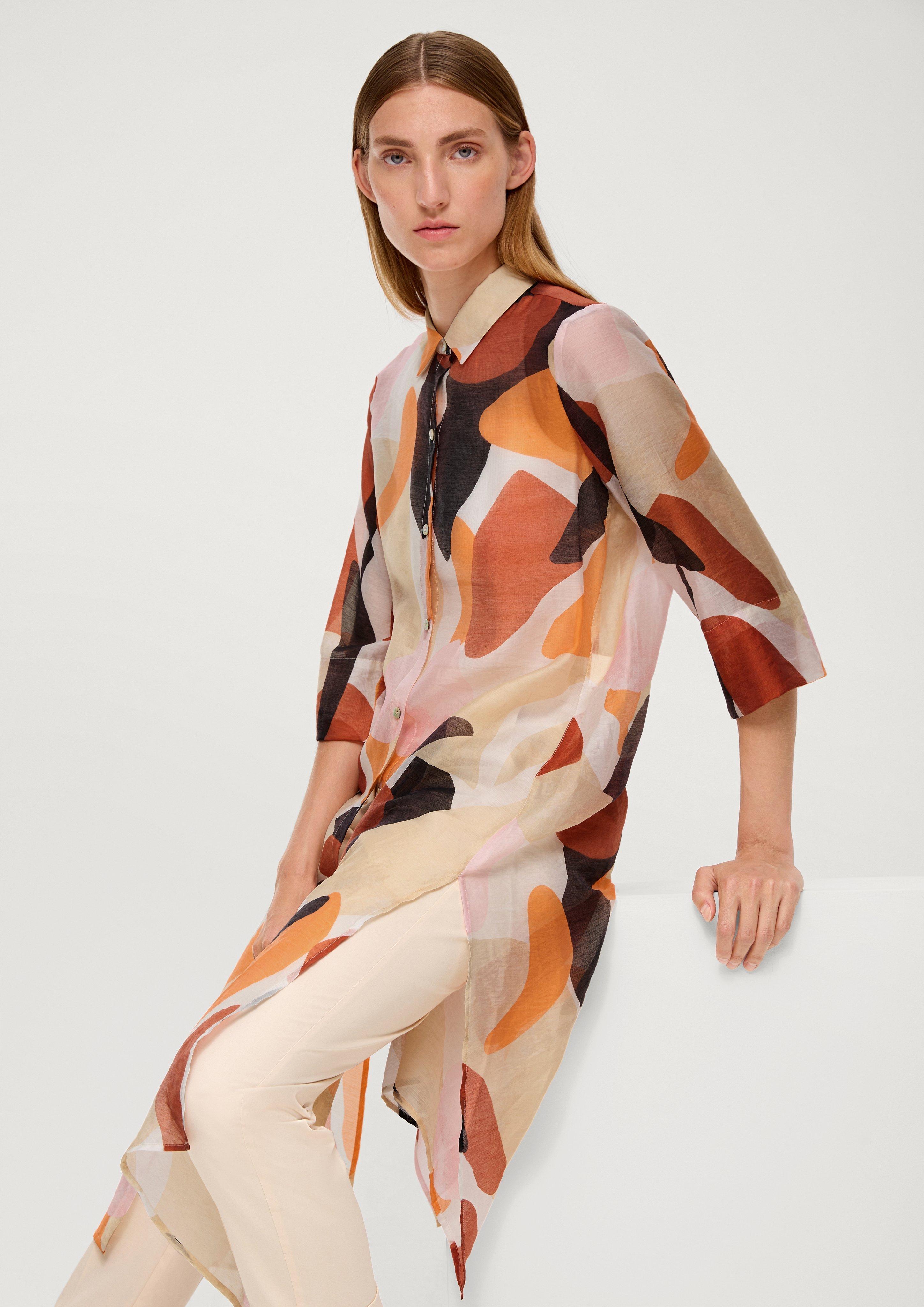 Lange Bluse aus Lyocellmix  2131805-02A1