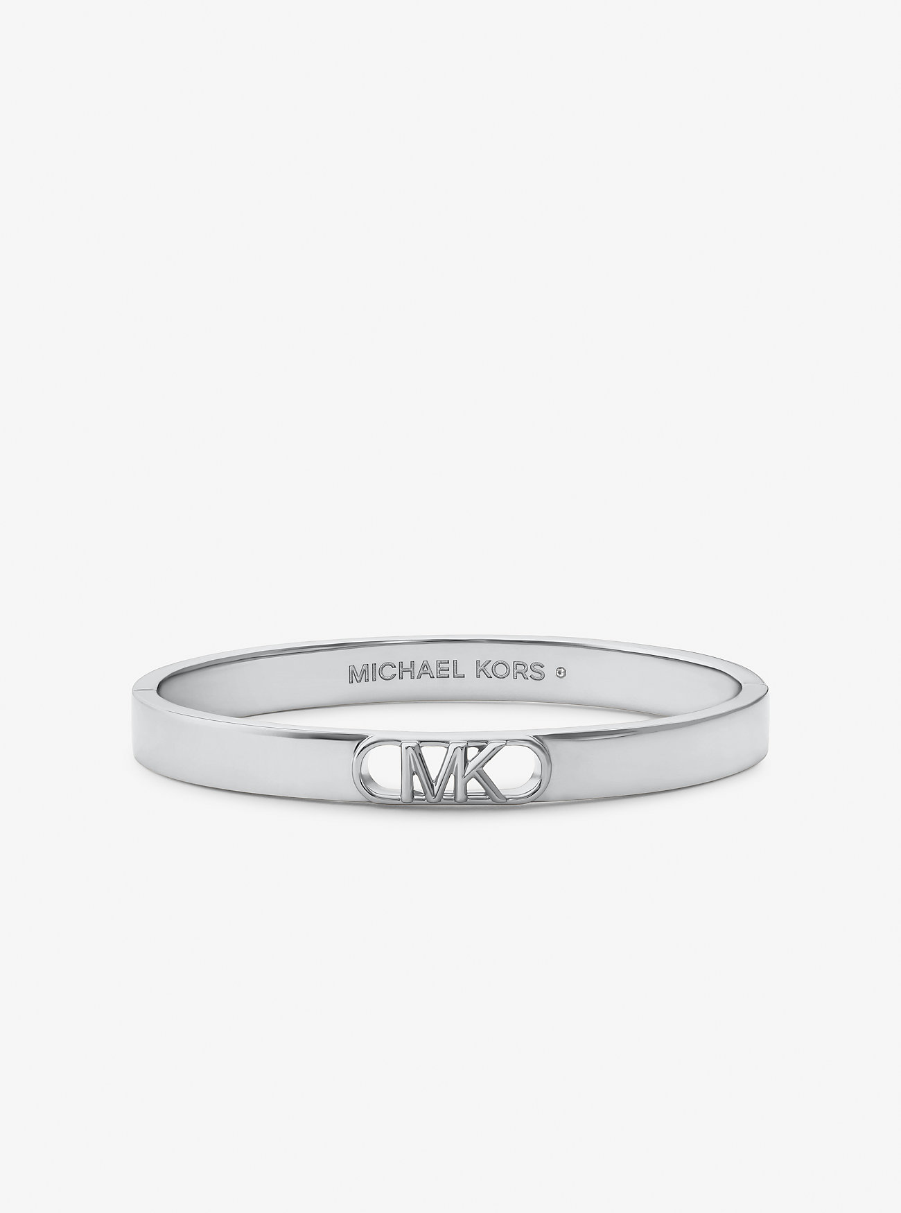 Bracciale rigido Empire Logo in ottone placcato metalli preziosi - ARGENTO