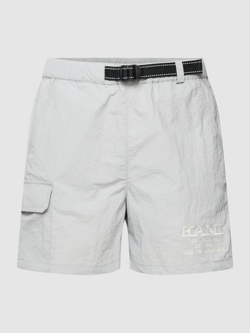 Shorts mit Label-Stitching - P&C X Karl Kani in hellgrau