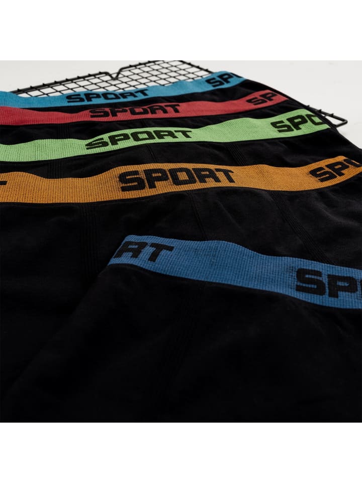 LOREZA 10er Set Jungen Boxershorts - Fussball - Bunt günstig kaufen 158/170