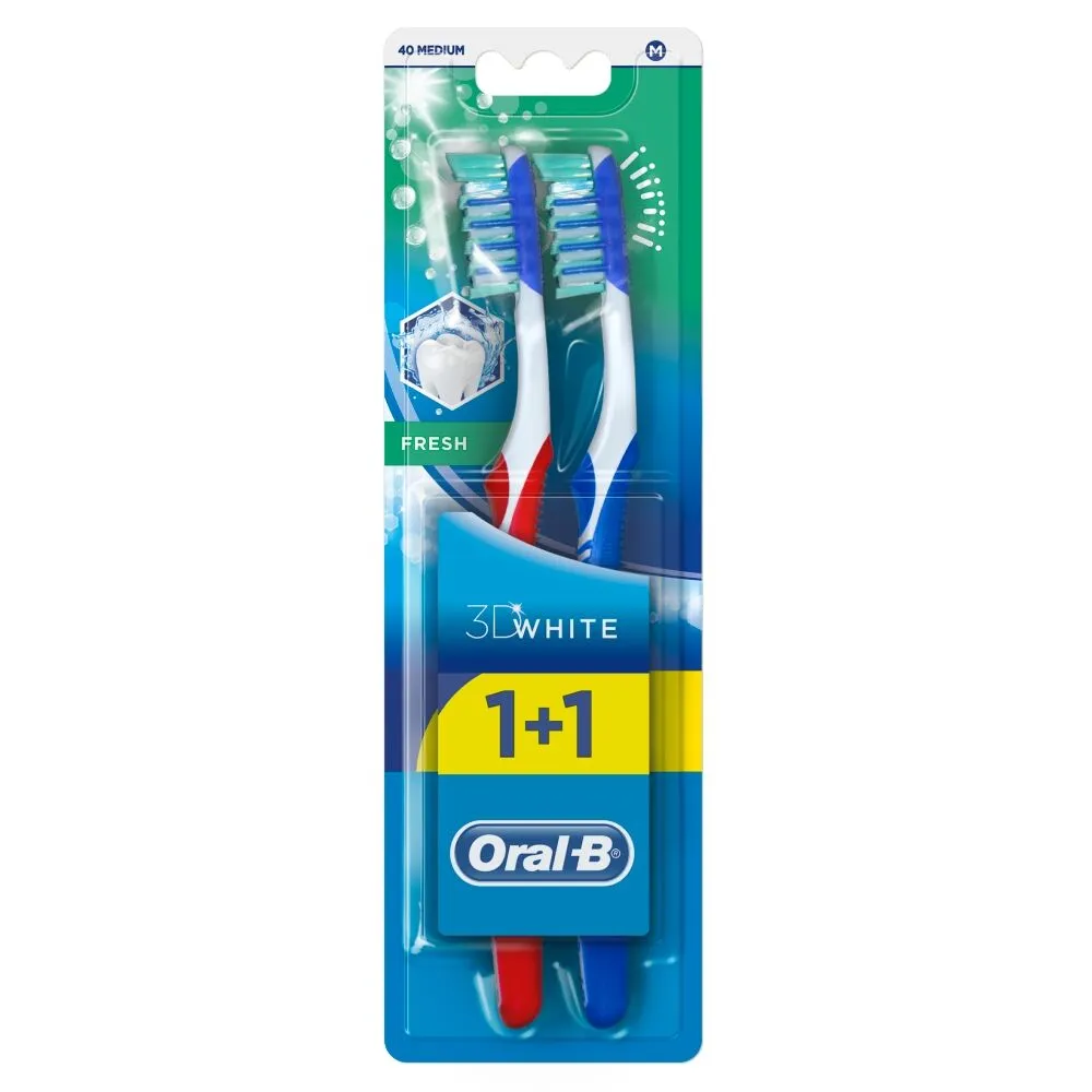 Oral-B 3D White Fresh Medium Duopack tandbørste