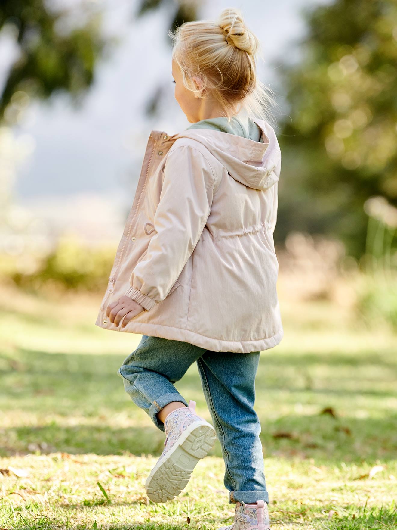Parka 3 en 1 mi-saison fille vert d'eau