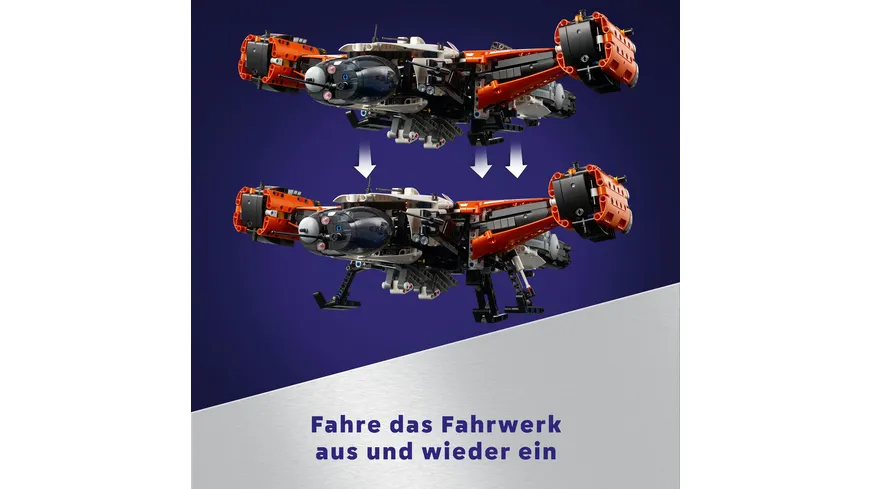LEGO 42181 ǀ Technic VTOL-Schwerlastraumfrachter LT81, Spielset mit Weltraumflieger