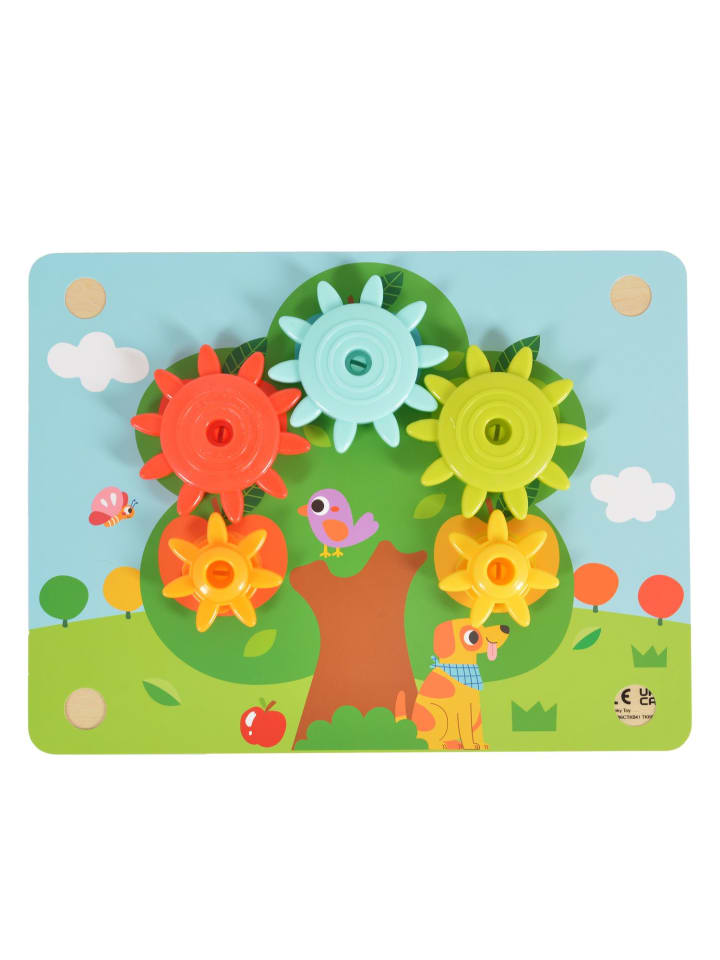 Tooky Toy Holzspiel TK352 Zahnräderspiel in bunt günstig kaufen onesize