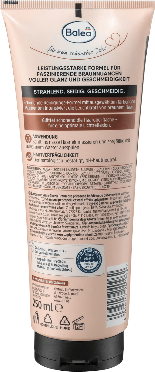 Shampoo Glossy Braun, 250 ml