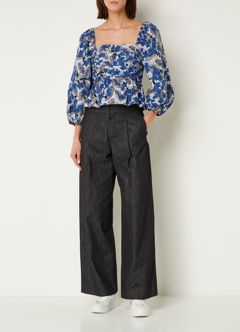 MaxMara Palpiti -toppi, jossa selkäpuoli ja kukkakuvio
