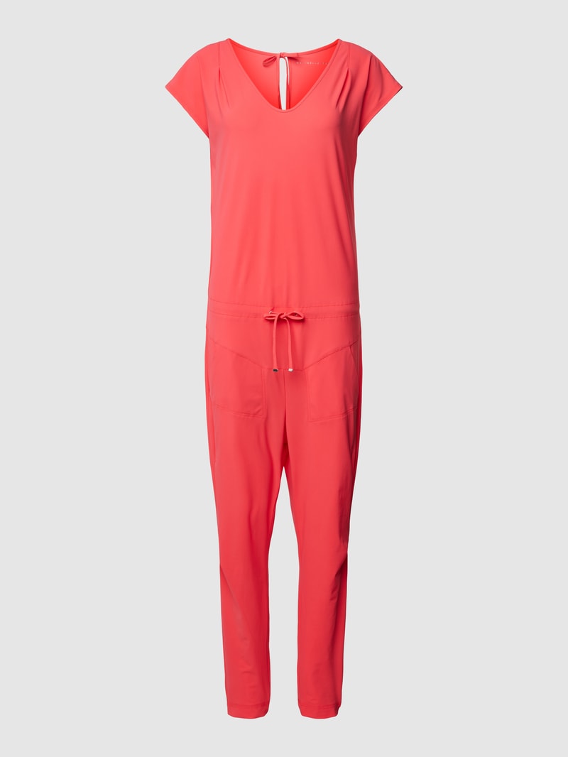 Jumpsuit mit V-Ausschnitt Modell 'GIRA' in koralle