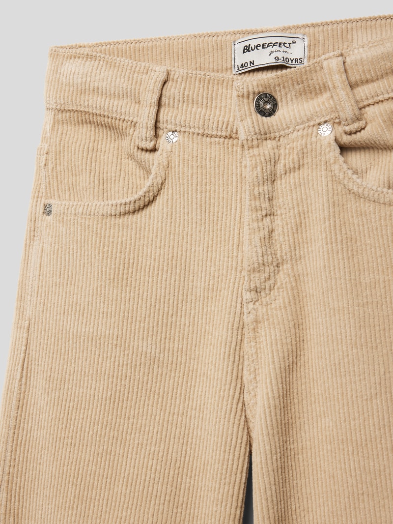 Cordhose mit Knopfverschluss Modell 'NORMAL' in beige