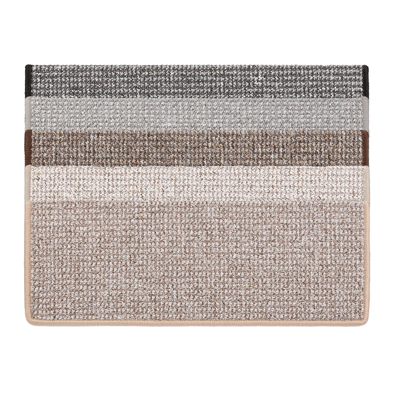 Stufenmatte Santorini, Treppenschoner, modernes Design, 2 Varianten, Treppenschutz, Karat, Rechteckig, Höhe: 7.5 mm
