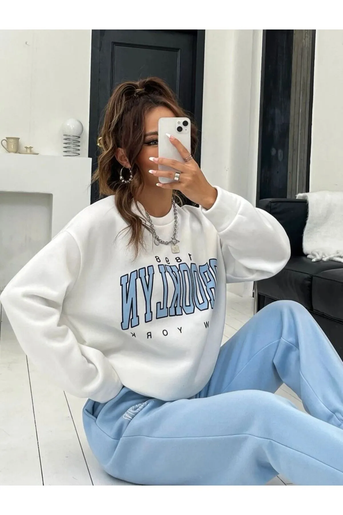 MOONBULL  Sport-Sweatsuit Set - Weiß - Regular Fit
