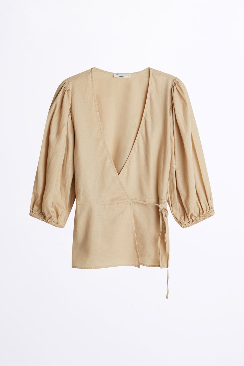 Ella linen wrap shirt