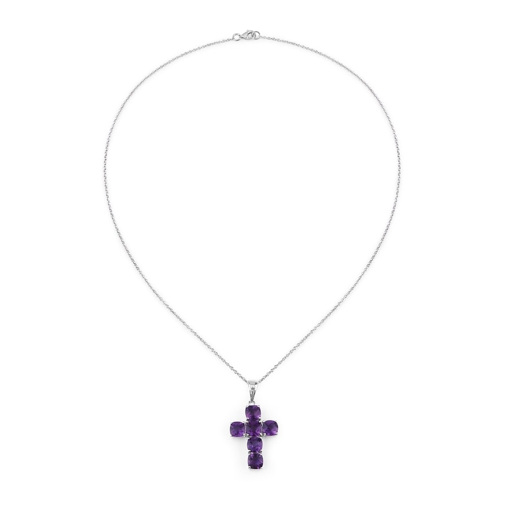 Rafaela Donata Chaîne Croix Argent sterling Améthyste en Argent Bijoux
