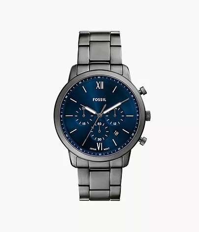 Fossil Uhr Neutra Chronograph Edelstahl rauchgrau