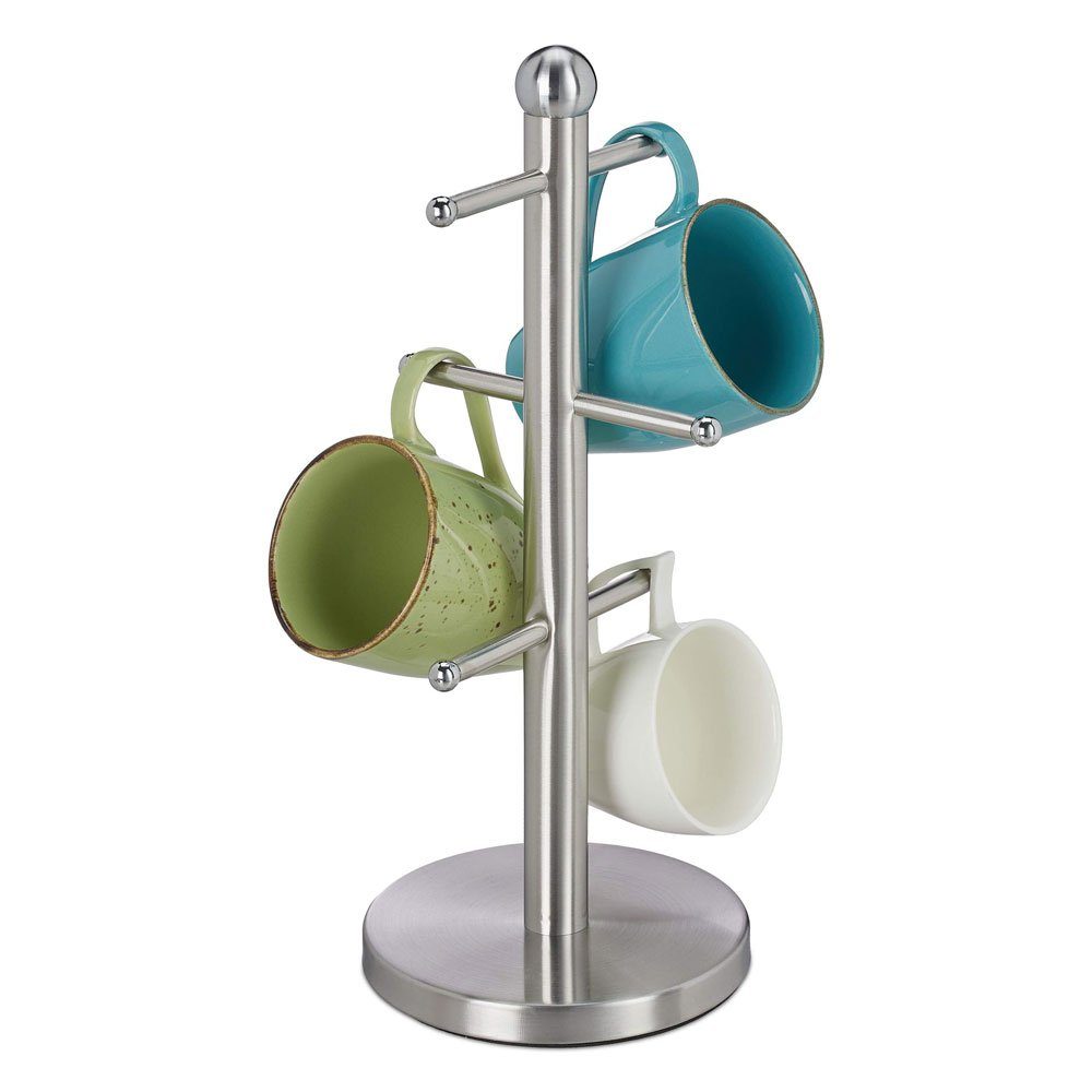 Sarfly Gläserhalter Tassenhalter, mit 6 Stangen (1 St), für Kaffeebecher, Küche, runder Tassenbaum