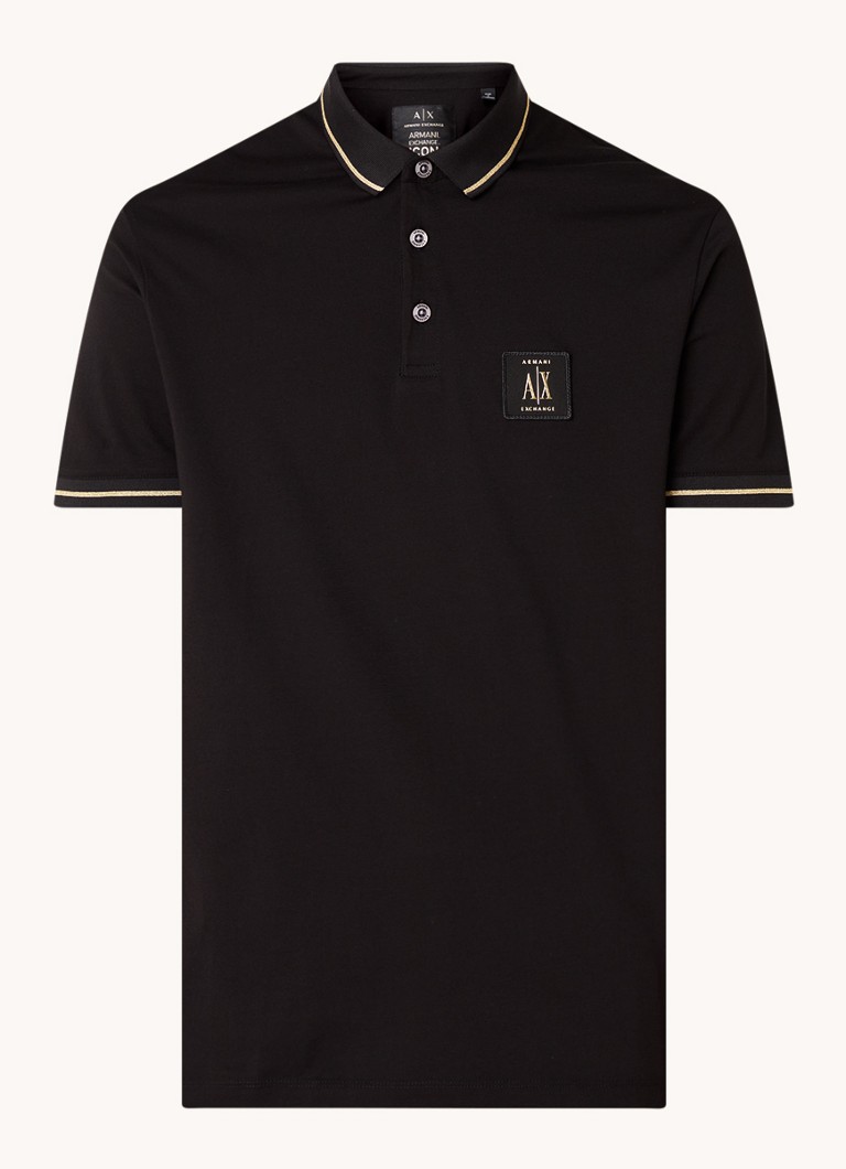Tricou polo Armani Exchange slim fit cu logo