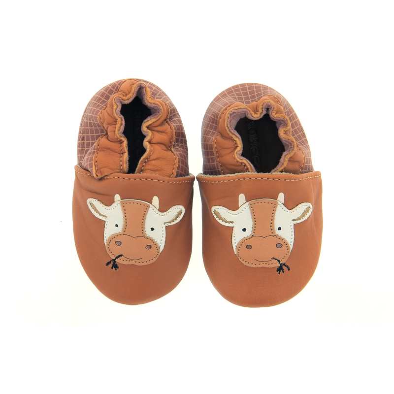 Chaussons cuir tannage vegetal Funny Cow Crp