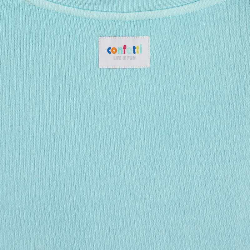 Sweat Bleu clair Confetti pigments naturels mixte
