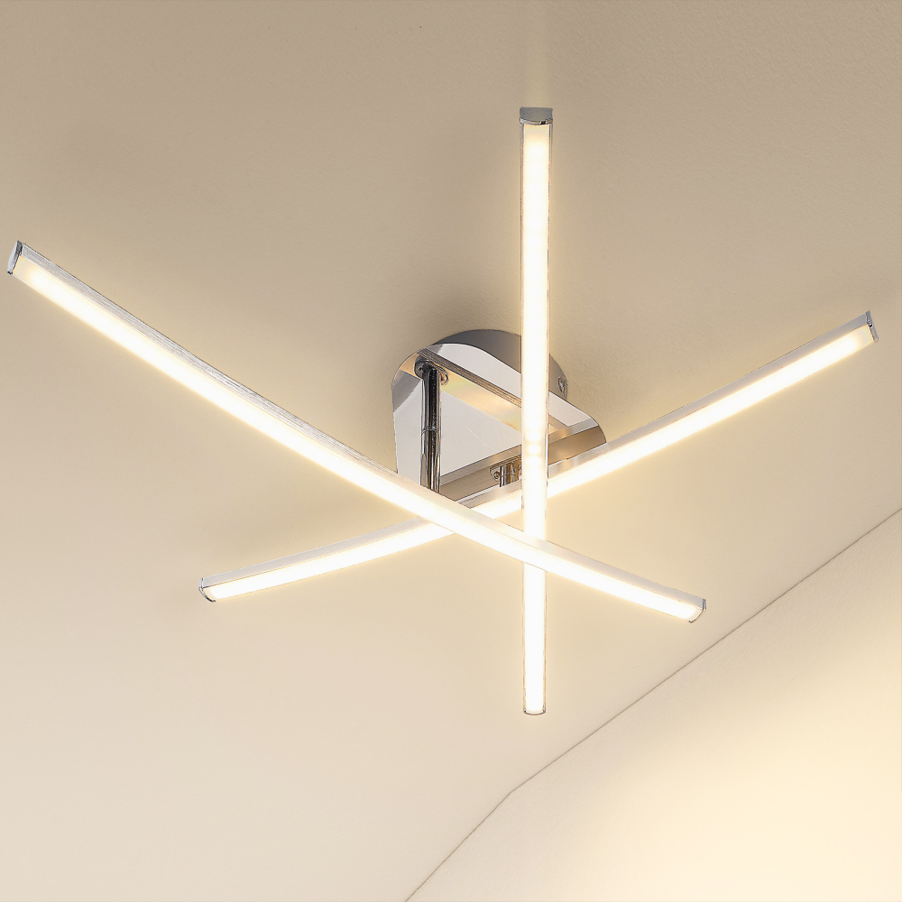 LED Deckenleuchte Jimbo nickel matt