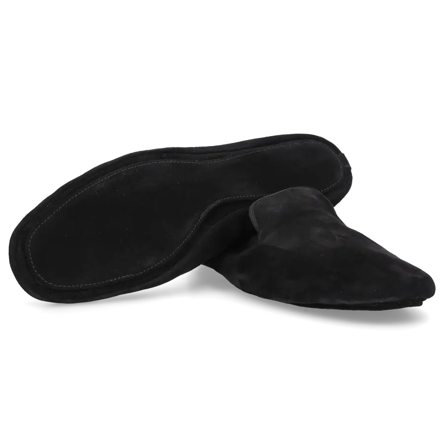 Henderson - Hausschuhe SUITE Veloursleder - schwarz