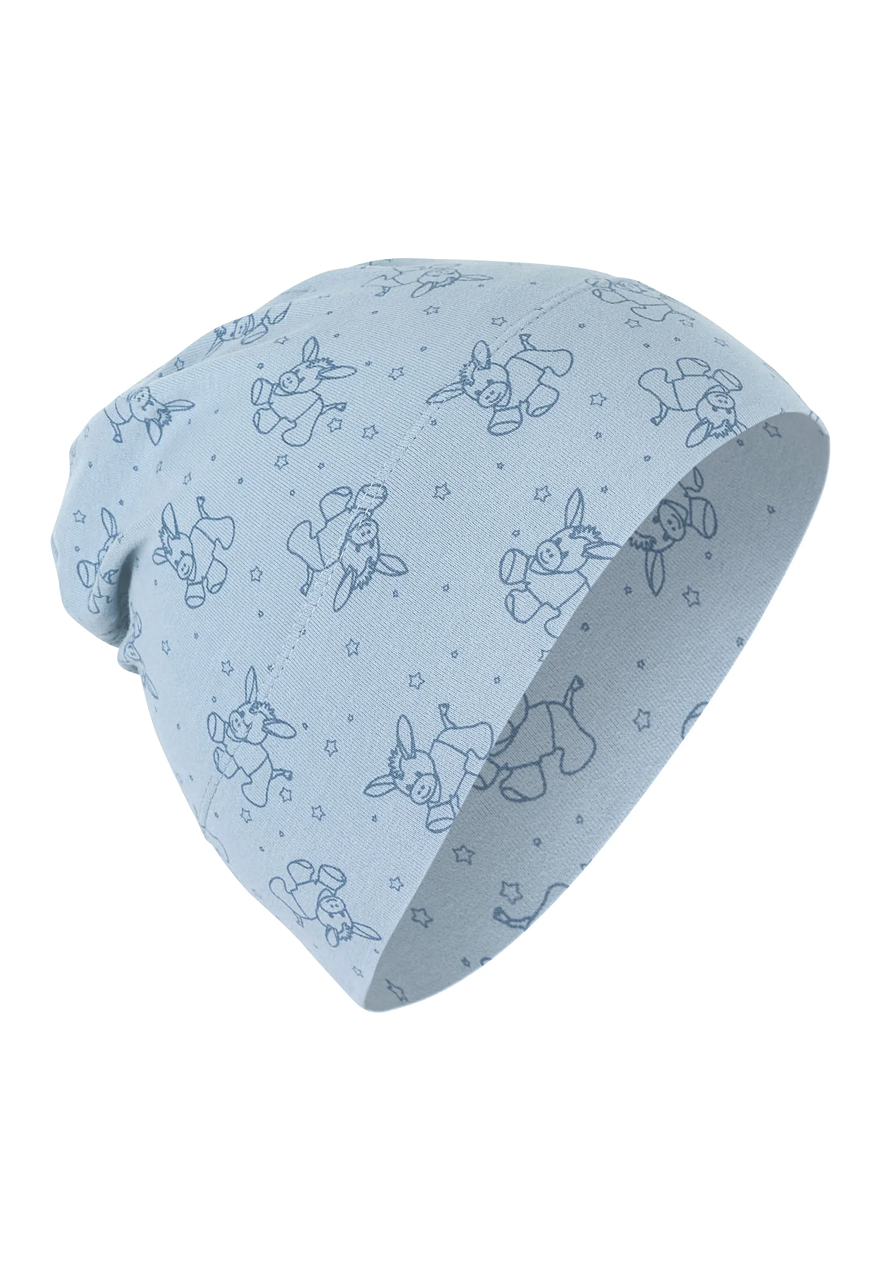 GOTS Slouch-Beanie aus Jersey (Bio) in Hellblau