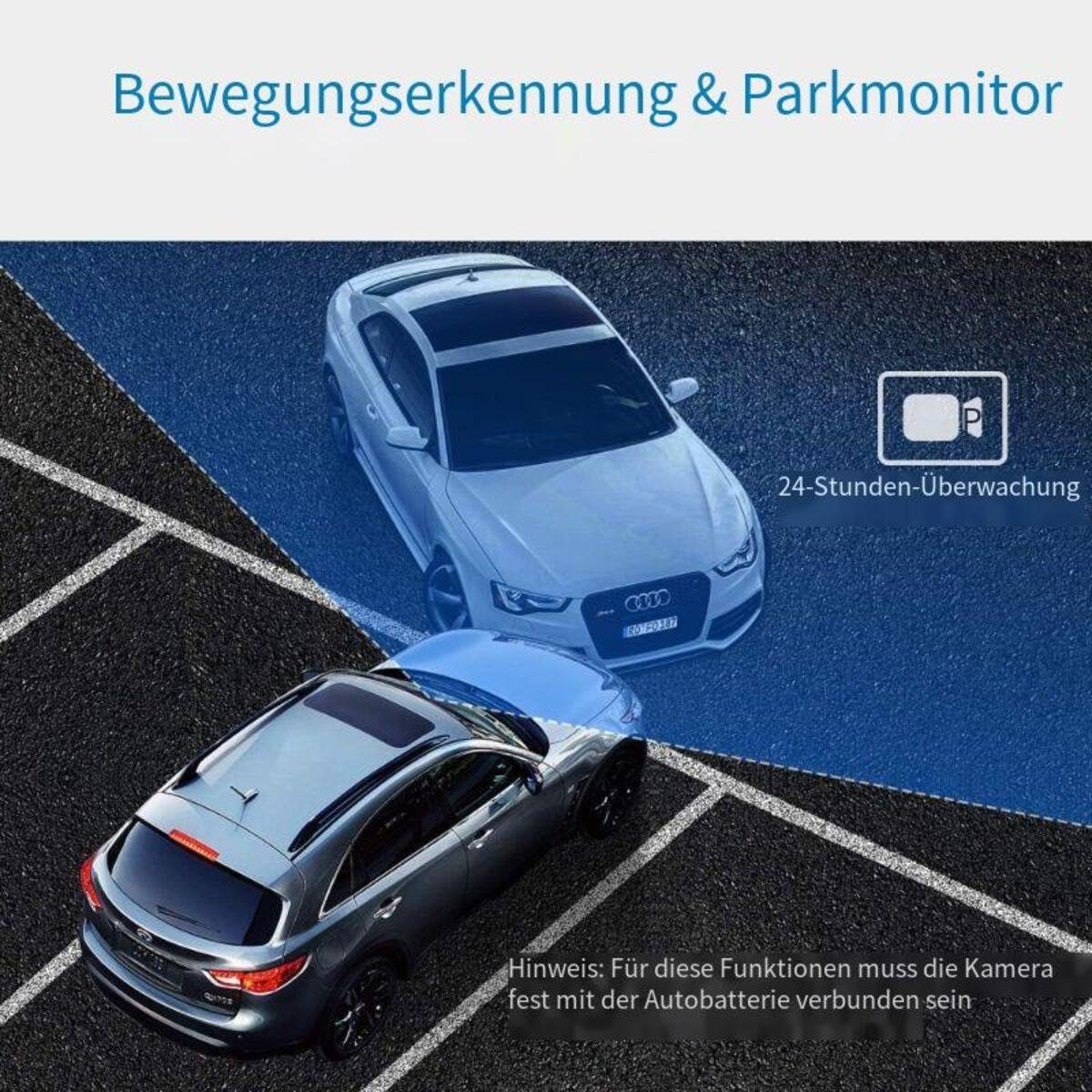 Devenirriche Dashcam Auto Dual 1080P Infrarot Nachtsicht Dash Cam Vorne Innen Dashcam