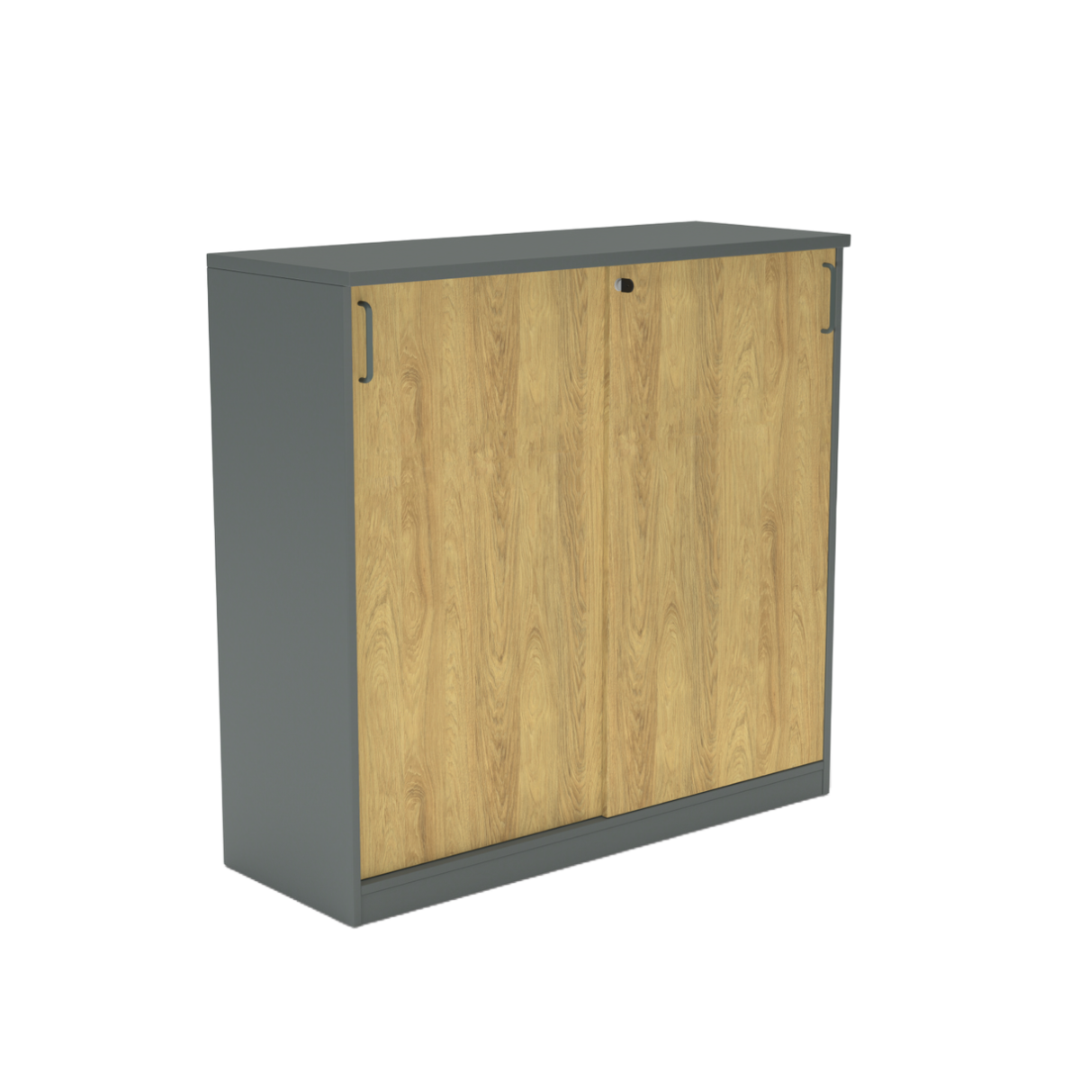 Schiebetürenschrank E10 Natural Hickory Grau