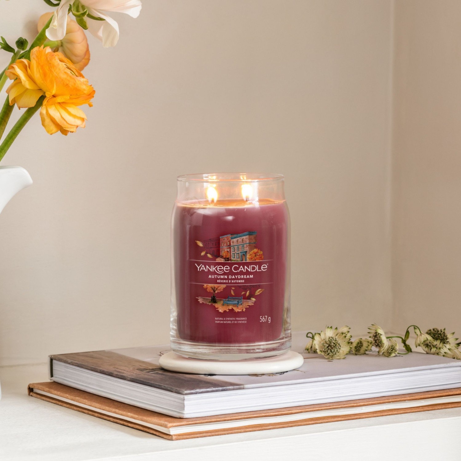YANKEE CANDLE Velika Signature kozarec Jesensko sanjarjenje