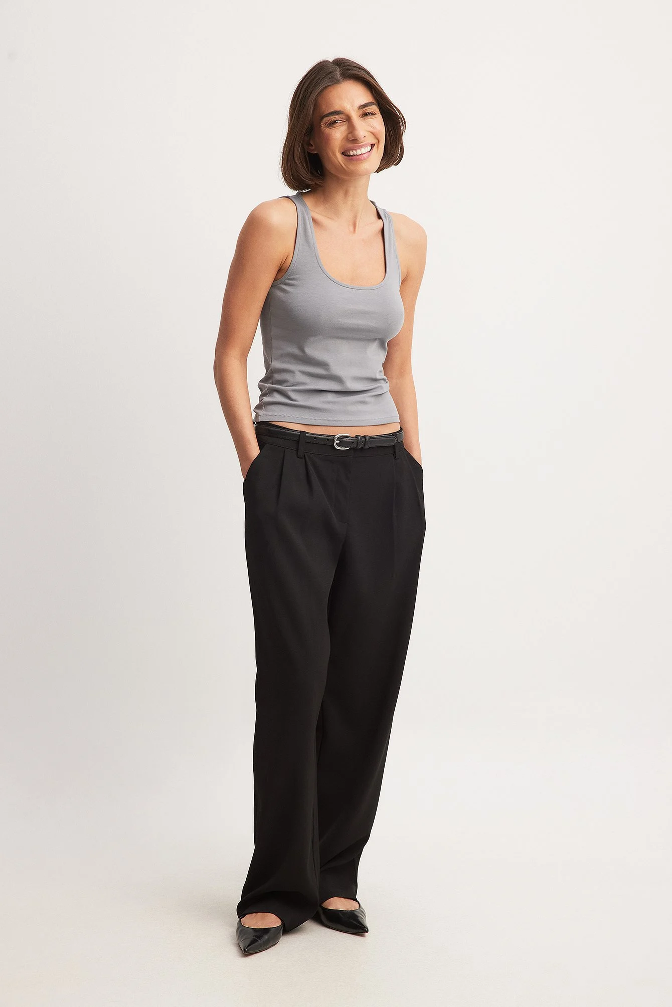 Tank-Top mit rundem Kragen
