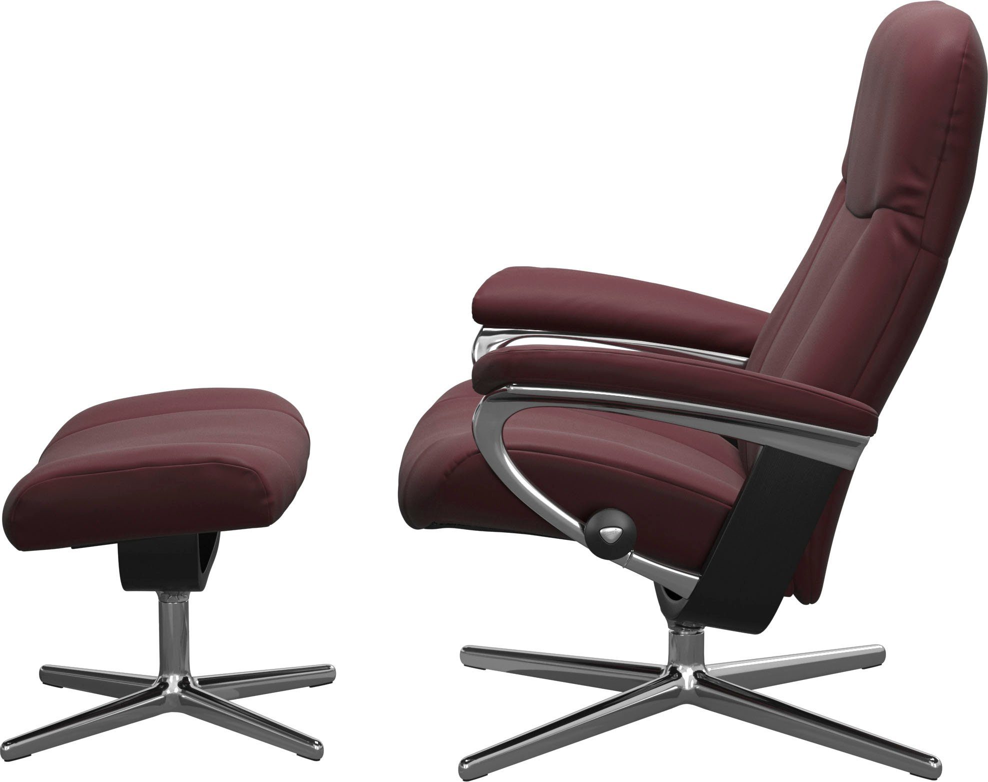 Stressless® Relaxsessel Garda, mit Cross Base, Größe M & L, Holzakzent Schwarz