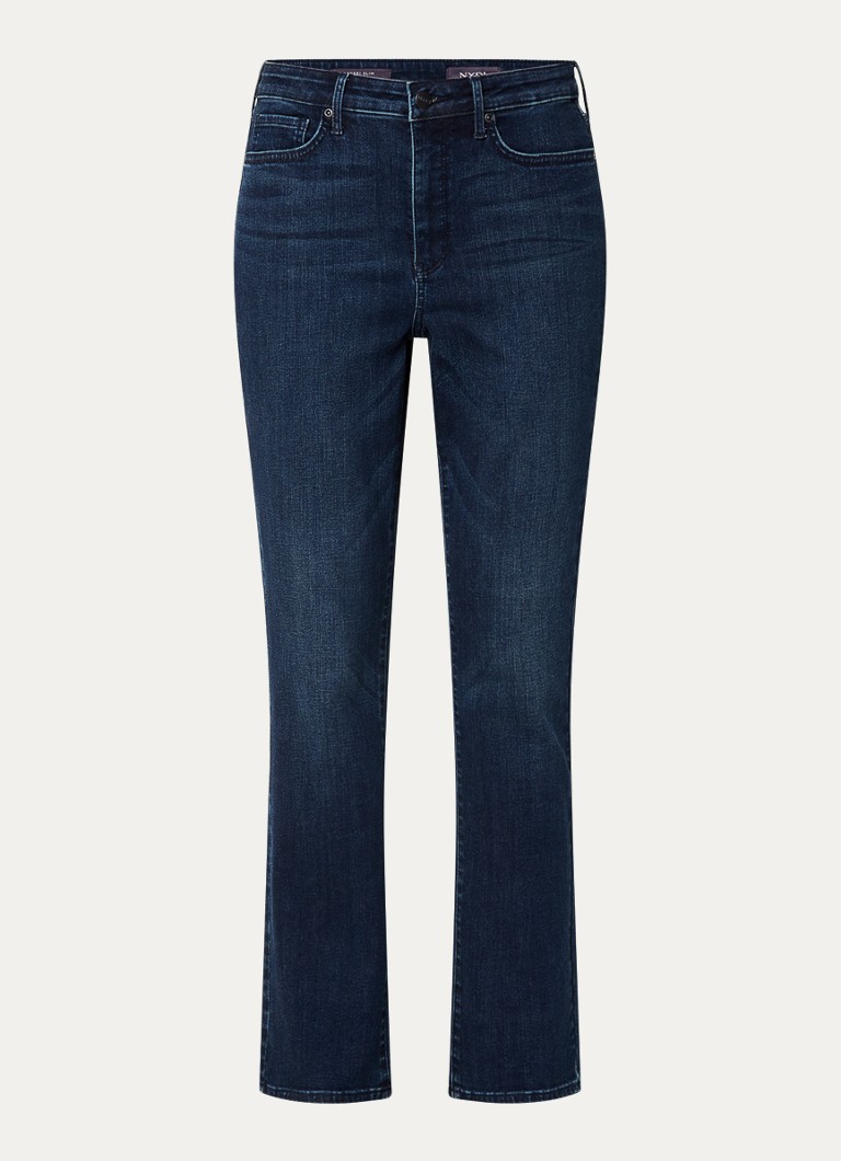 Blugi skinny NYDJ Sheri, talie medie, albastru închis.