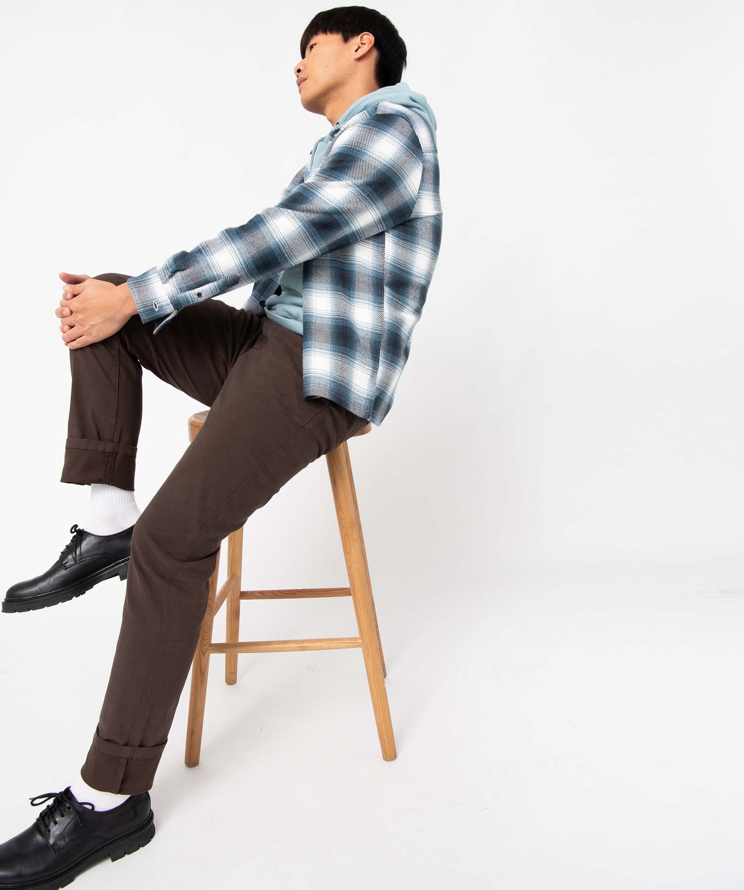 Pantalon chino en coton stretch homme marron | GEMO