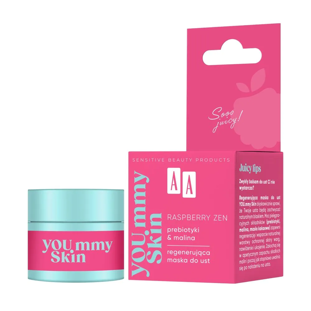 AA You.Mmy Skin Raspberry Zen Αναζωογονητική μάσκα χειλιών