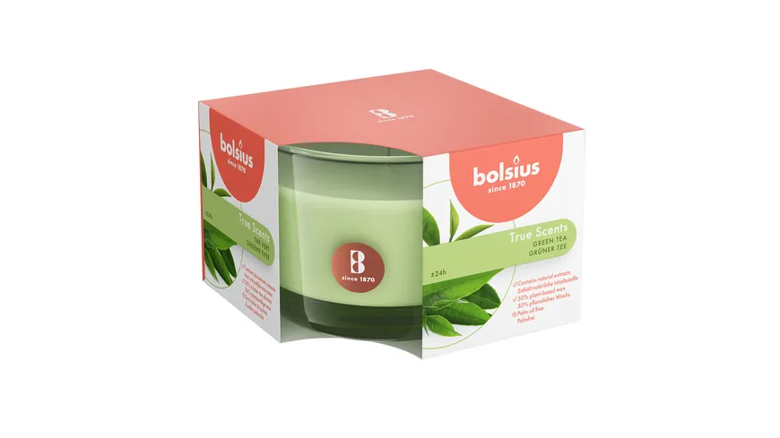 bolsius Duftglas medium True Scents Grüner Tee Grüner Tee
