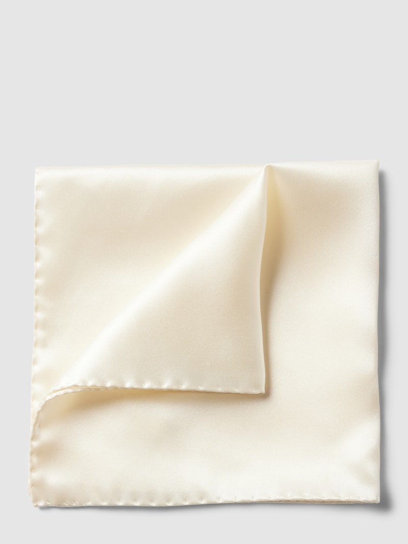 Einstecktuch aus reiner Seide in offwhite