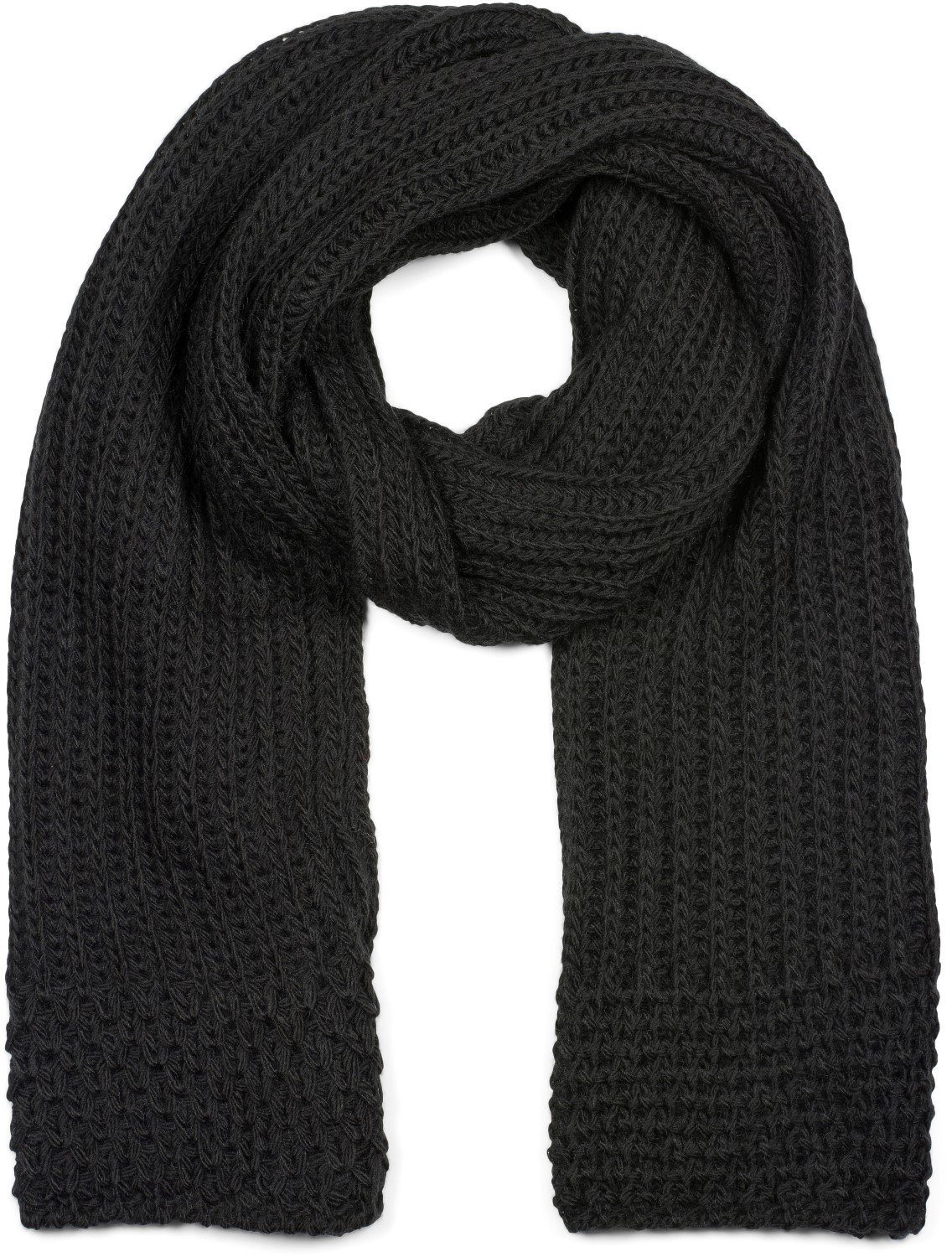 styleBREAKER Strickschal, (1-St), Langer Strick Schal mit Rippen und Perl Strickmuster