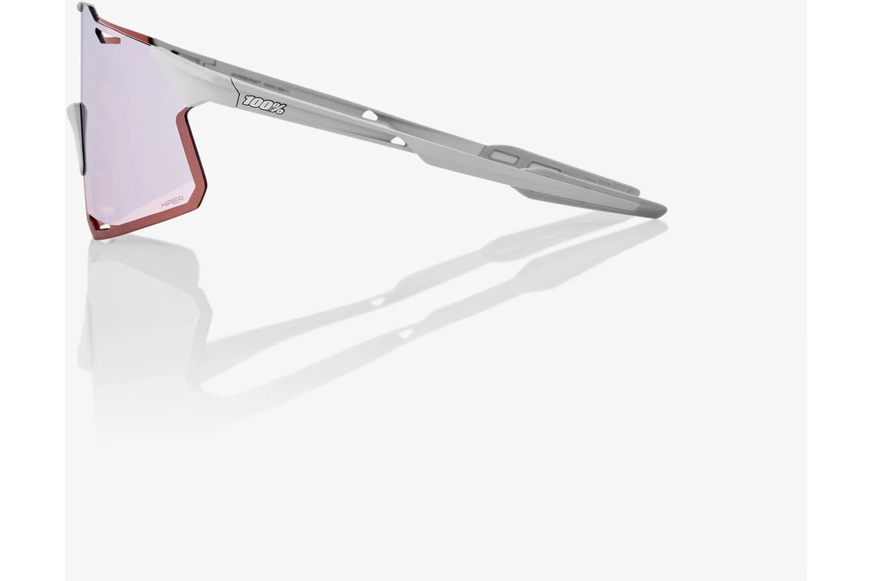100 Percent Hypercraft Mat Stone Grey / HiPER Crimson Silver Mirror Lens