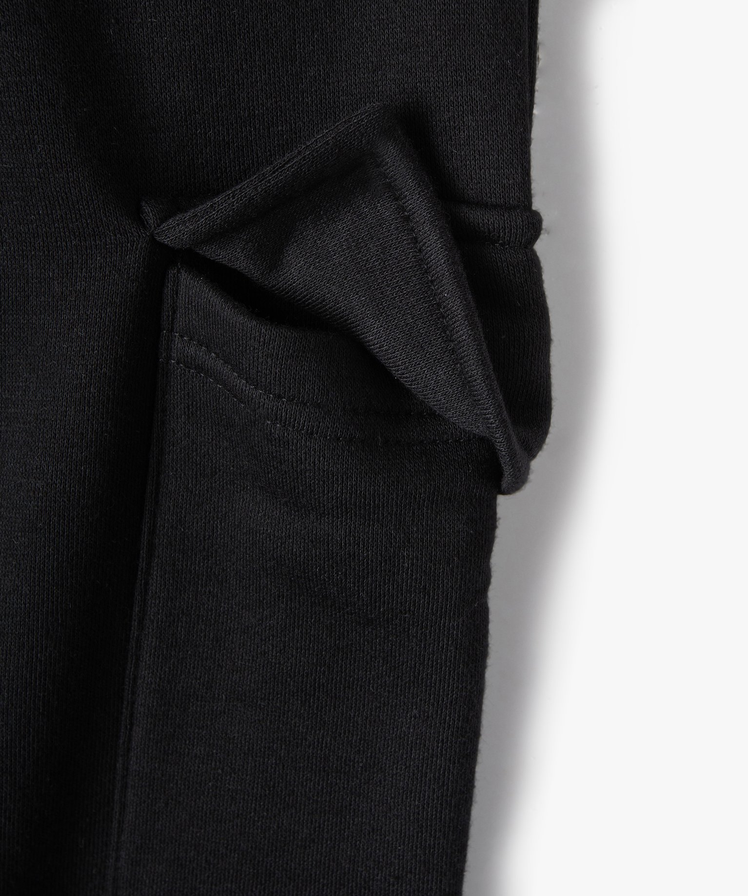 Pantalon de sport en maille molletonnée fille noir | GEMO