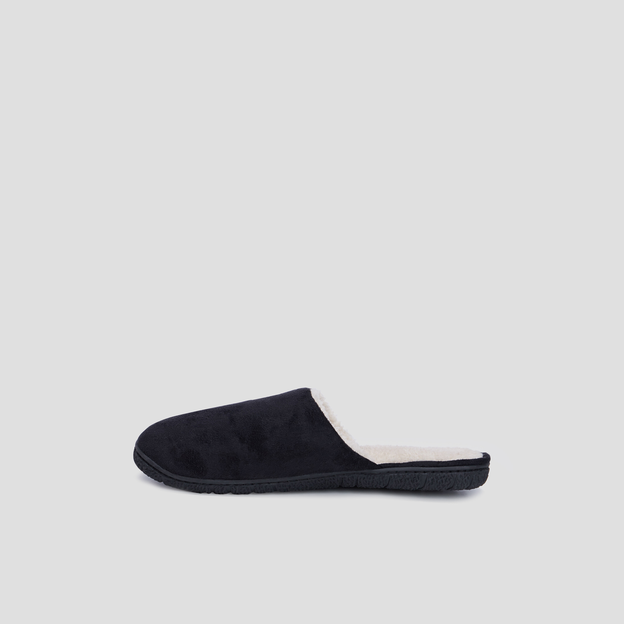 Chaussons mules noir homme | La Halle