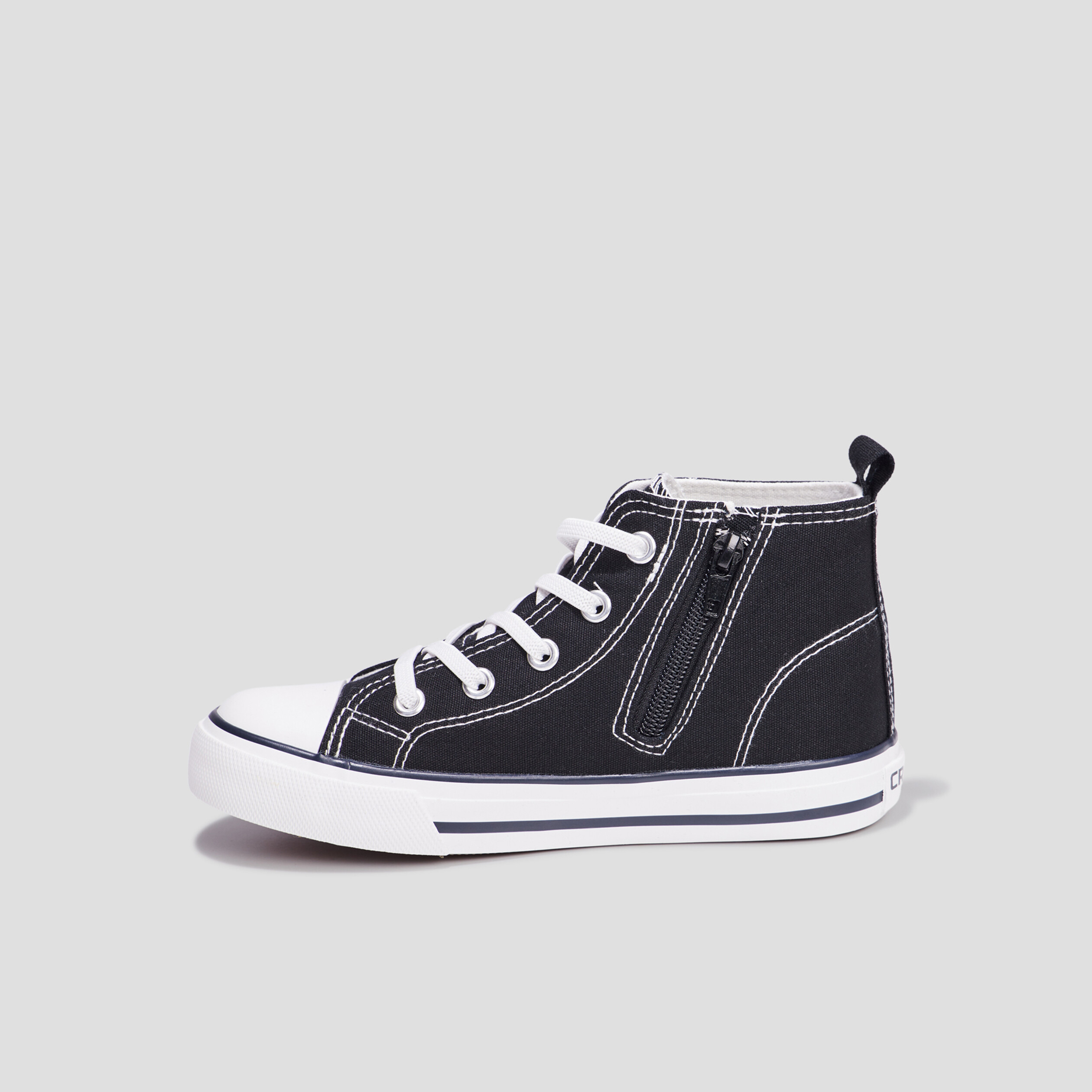 Tennis montantes en toile Creeks noir fille | La Halle