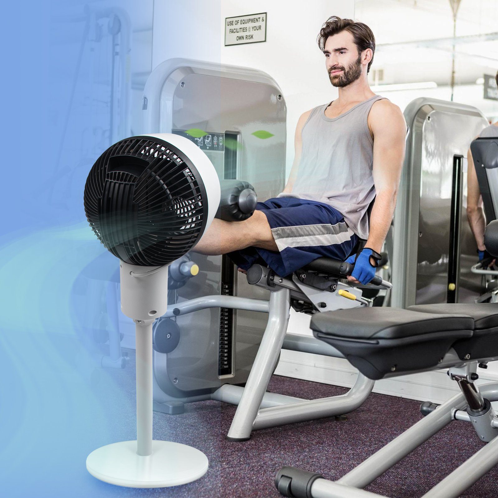 Homewit Turmventilator Standventilator Leise Ventilator mit Fernbedienung Timer-Einstellung, 3D Luftumwälzung für Schlafzimmer Wohnzimmer usw.