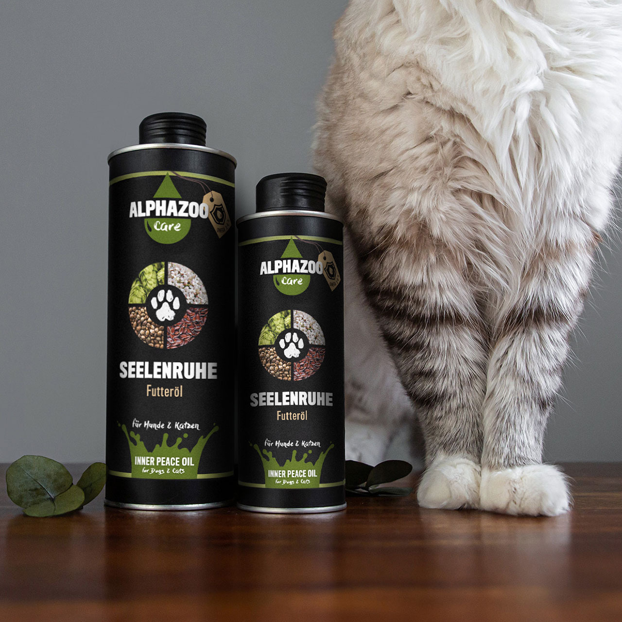 ALPHAZOO Ergänzungsfutter & Aufzucht ALPHAZOO Seelenruhe Futteröl für Hunde und Katzen 500 ml