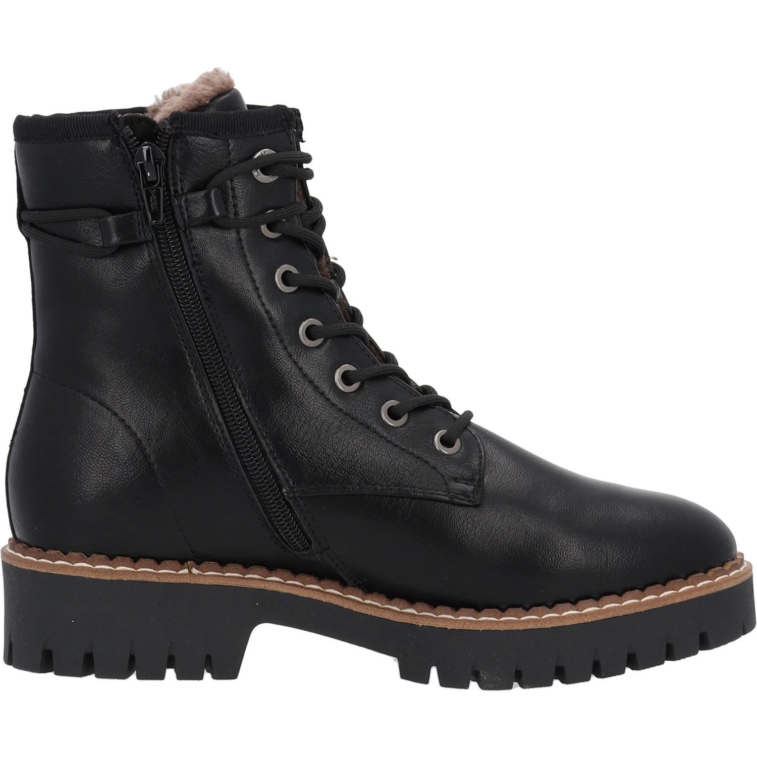 s. Oliver 26213, Schnürstiefel, Damen, Schwarz