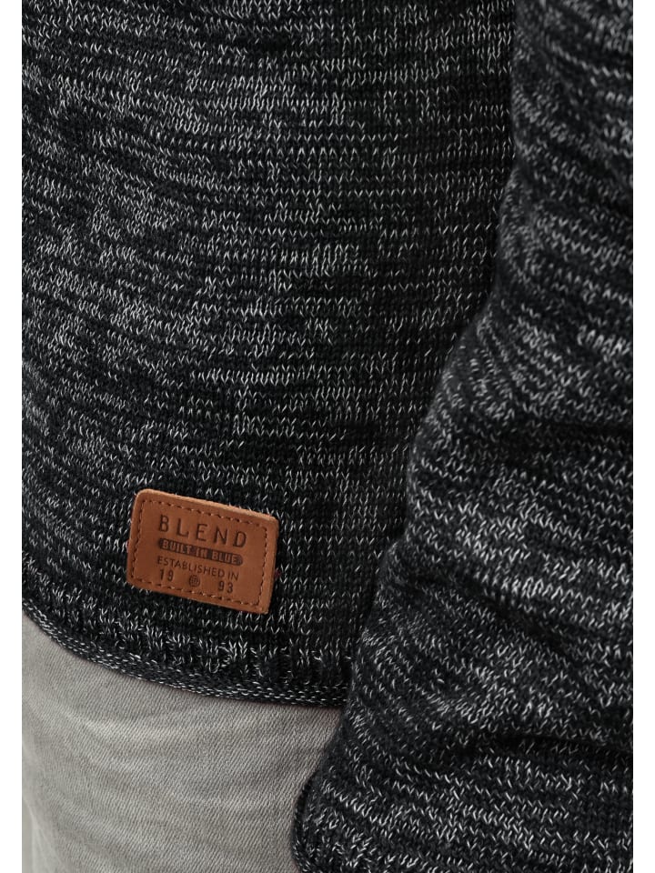 BLEND Strickpullover BHDan 20700587ME Strickpullover mit aufgerollten Säumen in Schwarz günstig kaufen