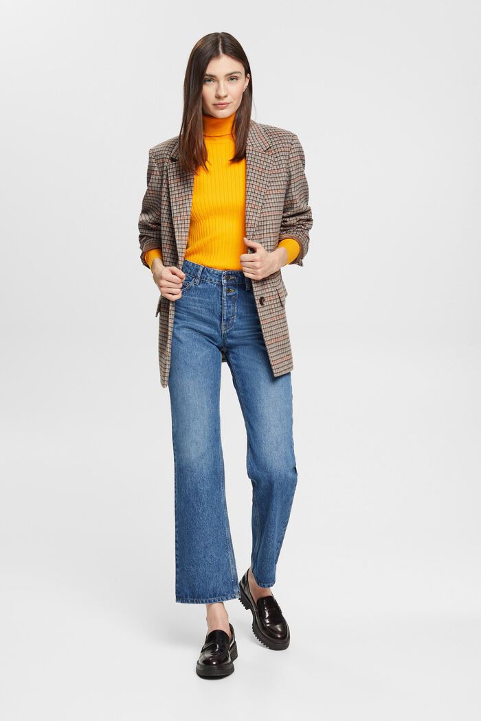 Ausgestellte Cropped-Mid-Rise-Stretchjeans