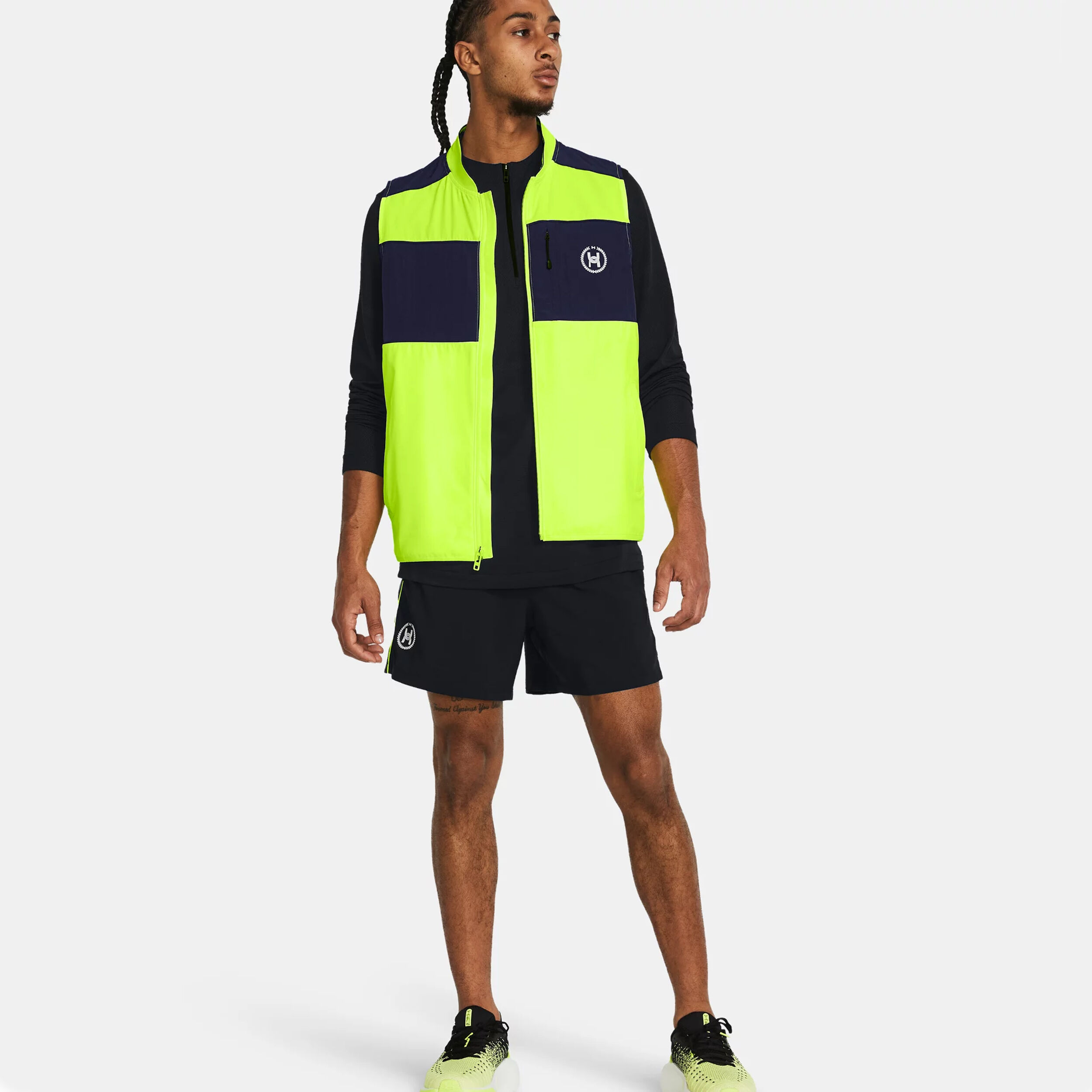 Run Everywhere Laufweste Herren - Neongelb, Dunkelblau
