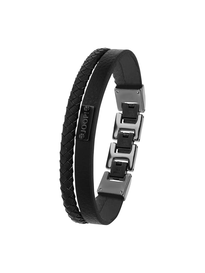 JOOP! Leder/IP Gun Edelstahl Armband 18,5   1,5   1,5 cm günstig kaufen onesize