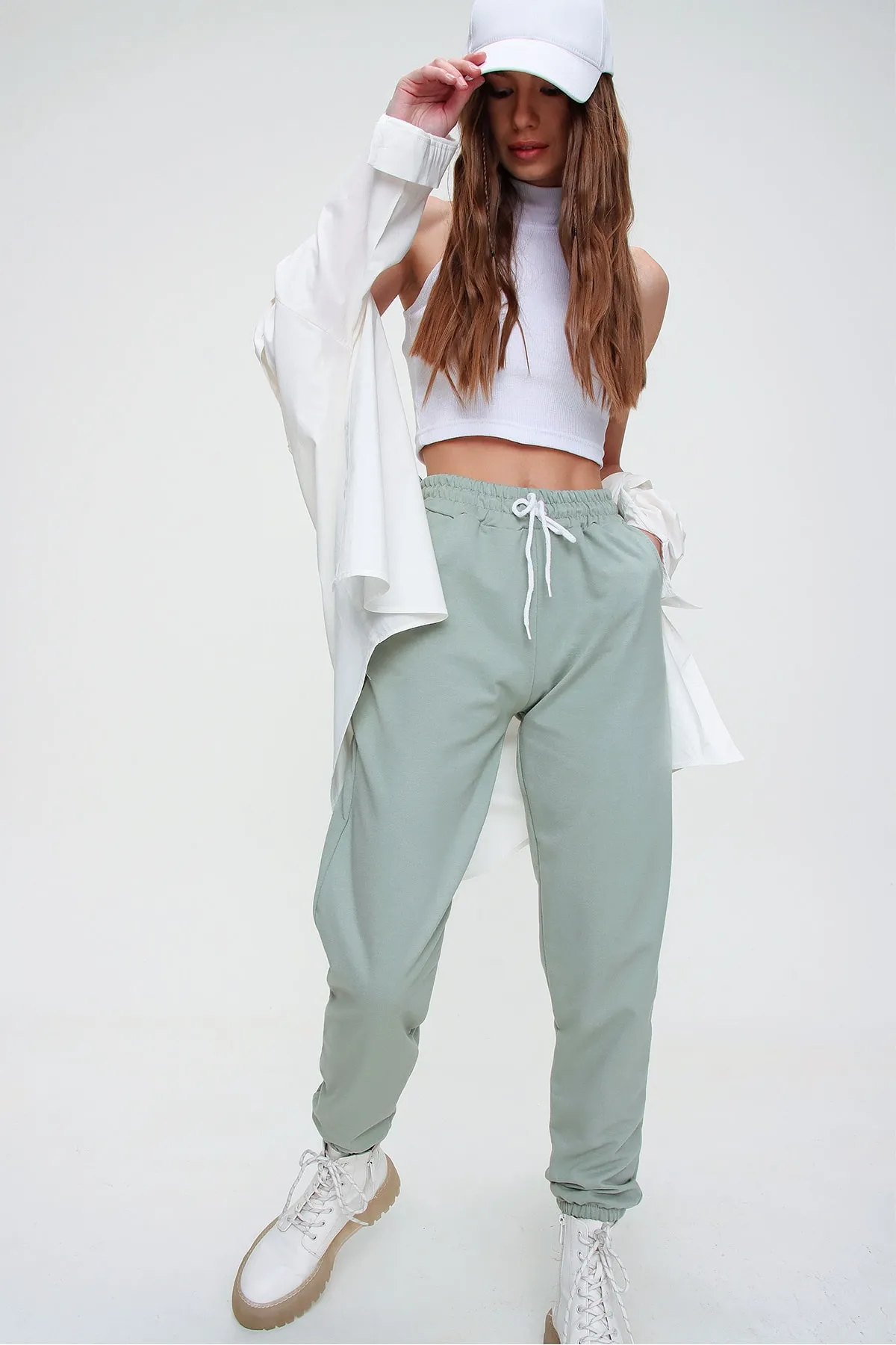 Trend Alaçatı Stili  Jogginghose - Grün - Jogger